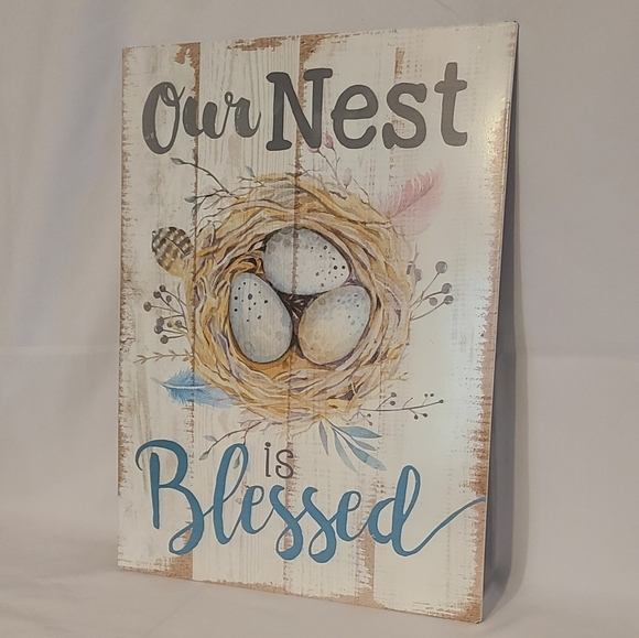 Our Nest Is Blessed Metal Sign - Picture 1 of 4